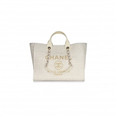 CHANEL DEAUVILLE MEDIUM CANVAS LAMB A67001 (39*30*22cm)